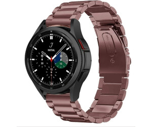 Strap-it Stahl - für Samsung Galaxy Watch 4 Classic 46mm Ersatz Edelstahl - für Samsung Galaxy Braun