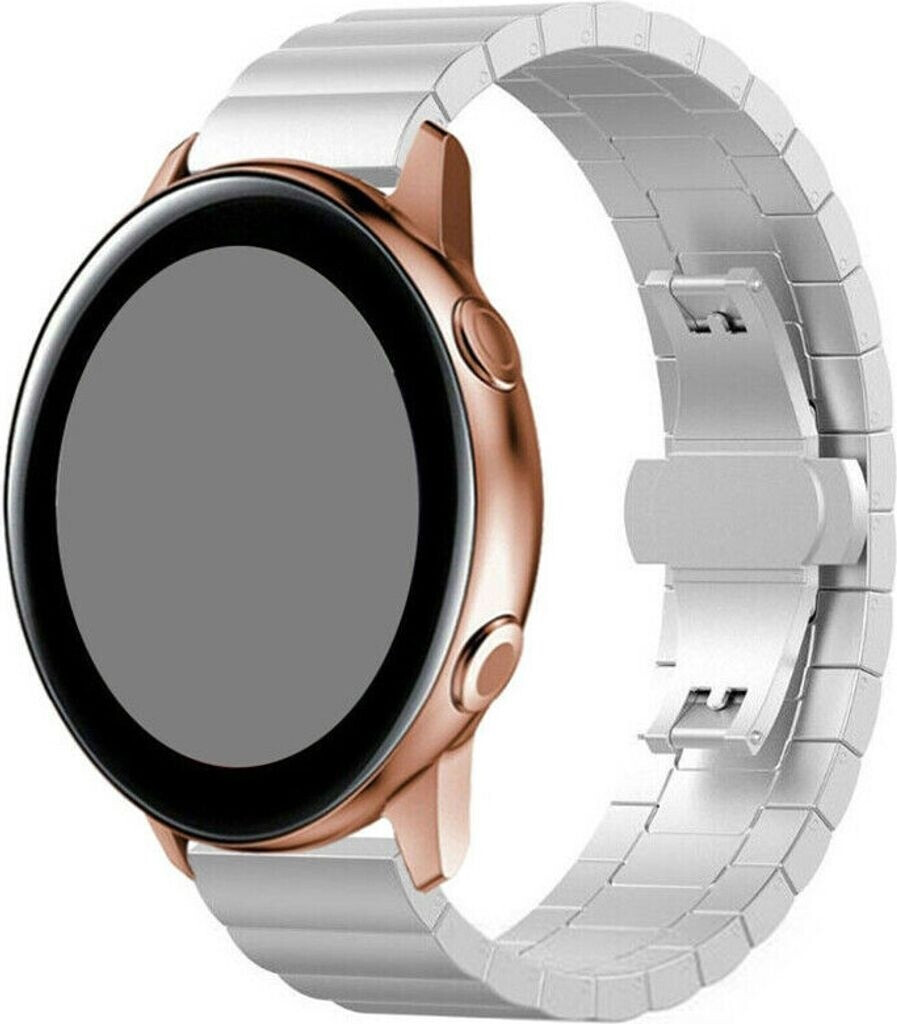 Strap-it Stahl - Garmin Vivomove 4s 40mm - Glieder Edelstahl Butterfly Silber 18mm