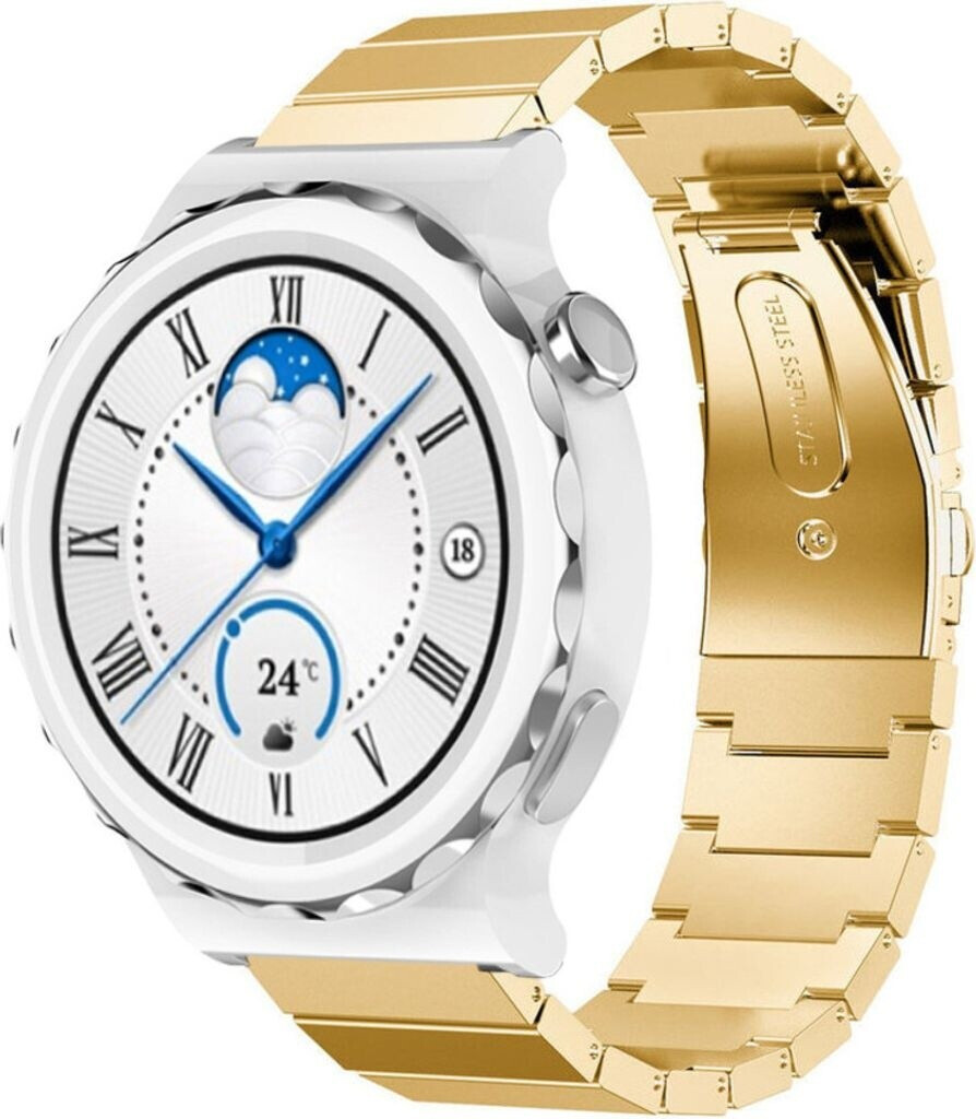 Strap-it Metall - Huawei Watch GT 3 42mmHochwertiger Edelstahl Huawei 20mm Gold