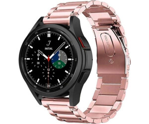 Strap-it Stahl - für Samsung Galaxy Watch 4 Classic 42mm Ersatz Edelstahl - für Samsung Galaxy Rosa