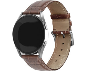 Strap-it für Samsung Galaxy Watch 4 Classic 46mm Leder Krokoprägung (Braun)