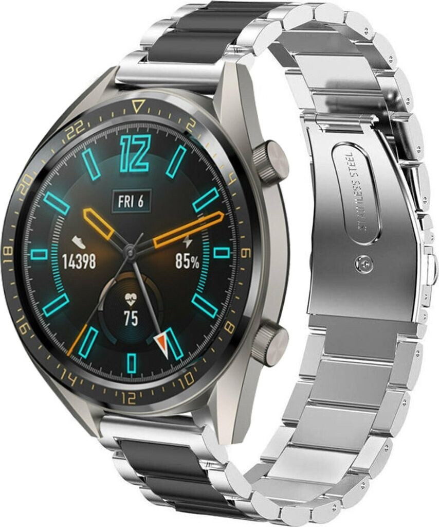 Strap-it Huawei Watch GT / GT 2 Glieder (Silber / Schwarz)