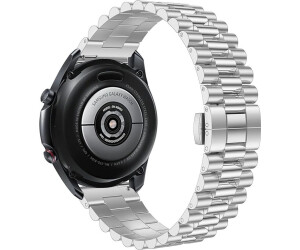 Strap-it Stahl Presidential - für Samsung Galaxy Watch 4 44mm Ersatz Edelstahl - 20mm Silber