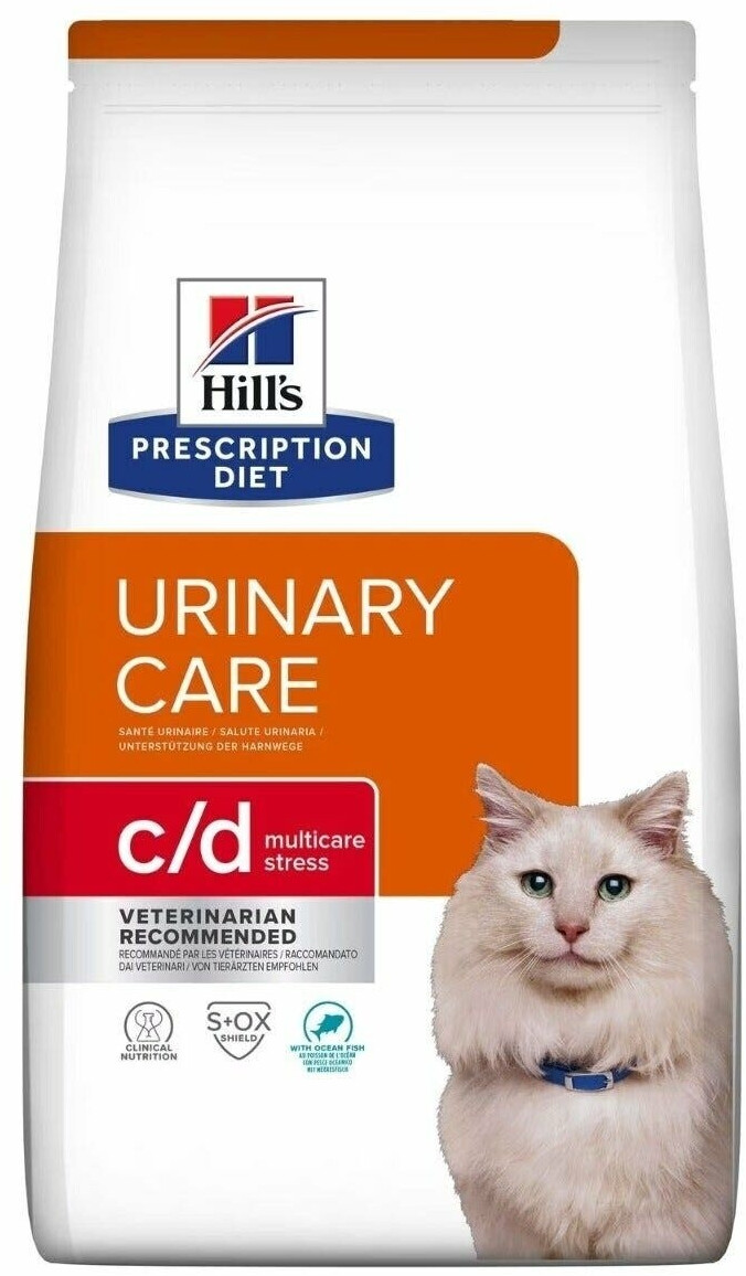 Hill's Prescription Diet Feline c/d Urinary Stress Ocean Fish Dry Food 3kg