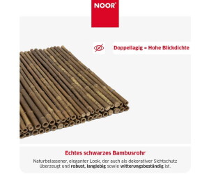Noor Bambusmatte Black Bambus Sichtschutz  ca. 20-35mm ca. Gre (HxB):  1,80x2,00 m (154BLACK18X20) ab 199.99  | Vergleiche 3 Angebote auf  idealo.de