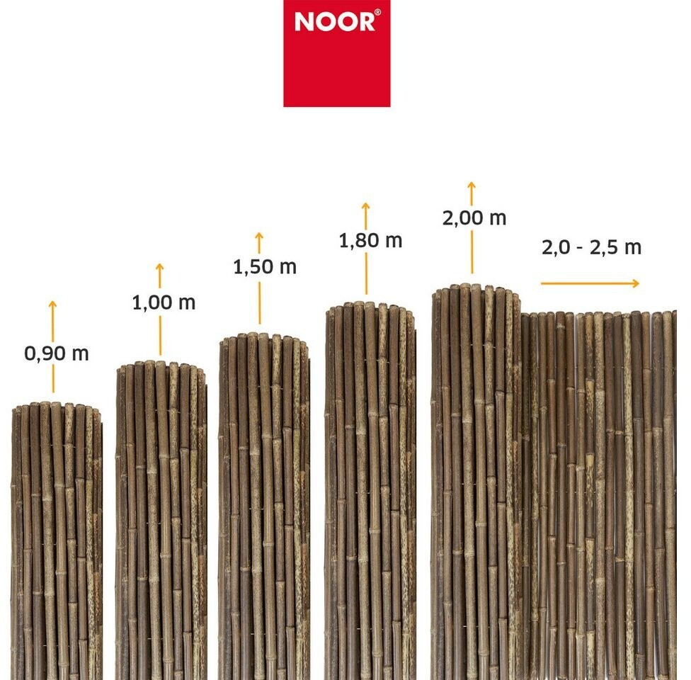 Noor Bambusmatte Black Bambus Sichtschutz  ca. 20-35mm ca. Gre (HxB):  1,80x2,00 m (154BLACK18X20) ab 199.99  | Vergleiche 3 Angebote auf  idealo.de