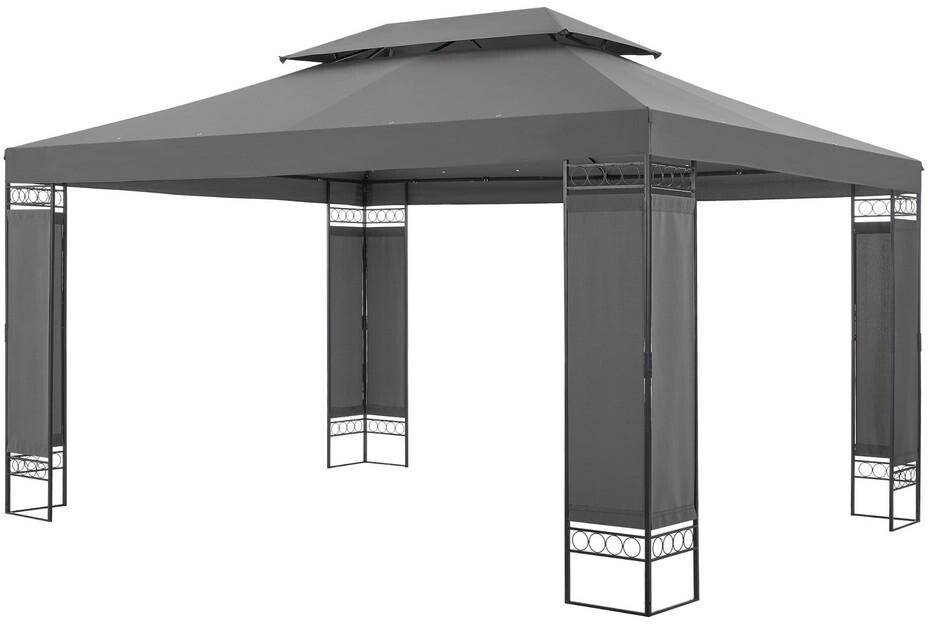 en.casa Pavilion textile 400 x 265 x 300 cm dark grey (800000528882)