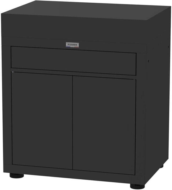 Le Marquier Meuble cuisine extérieure avec tiroir 80 x 55 cm noir