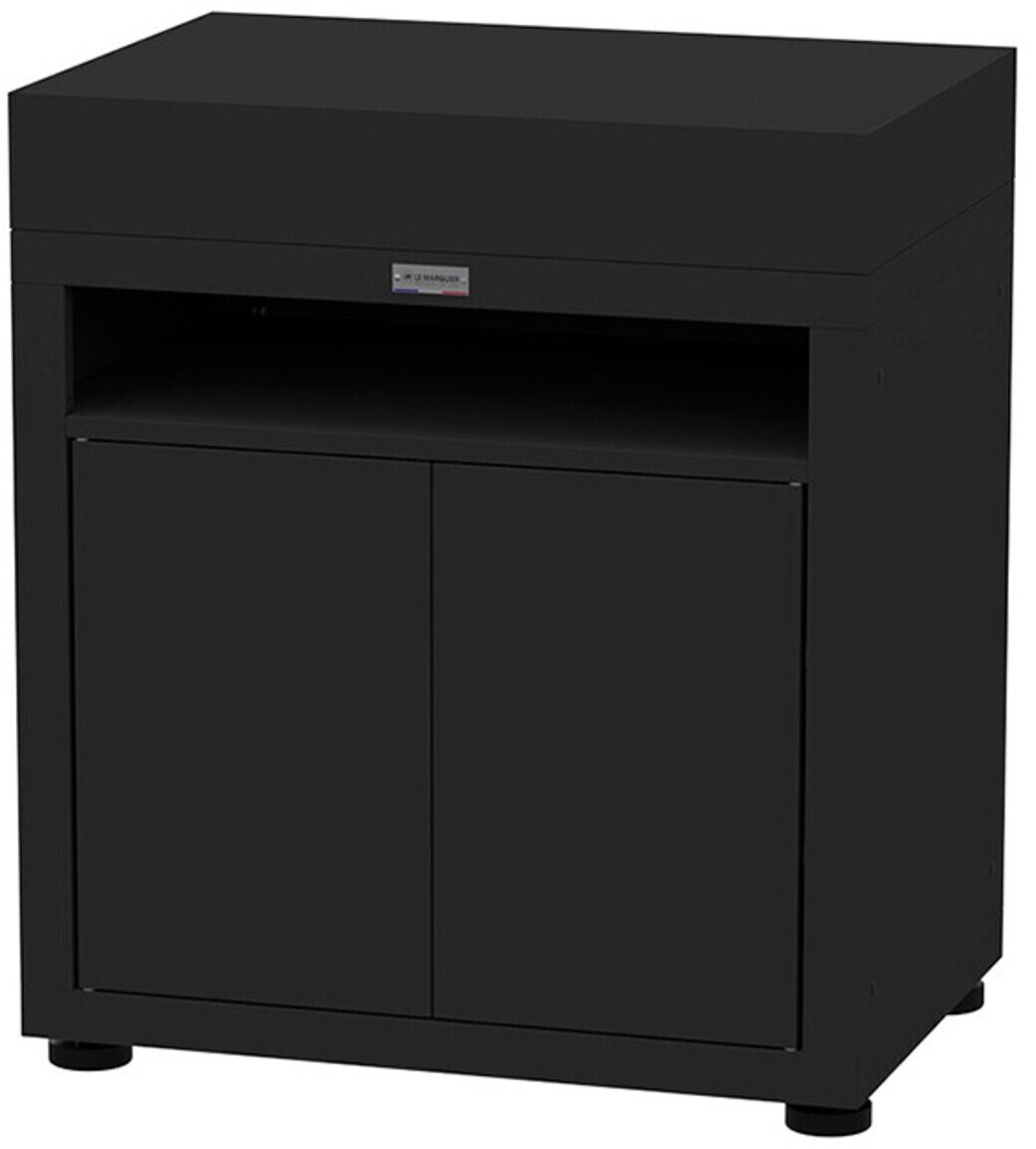 Le Marquier Meuble avec tablette 80 x 55 cm noir