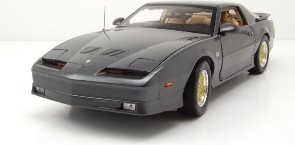 GREENLIGHT 1/18 – Pontiac Firebird Trans AM GTA 1988 Grise, Voiture Miniature Métal/plastique Pour Collectionneurs