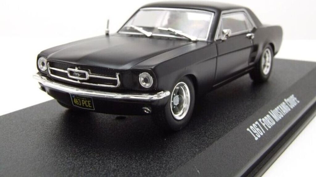 Greenlight 1967 Ford Mustang Coupe Matt Black (Adonis Creed's) Creed (2015) Movie 1/43 Diecast Model Car