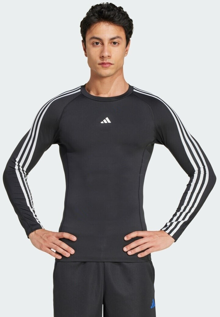 Adidas TECHFIT Compression Training 3-Stripes Long Sleeve Black (IN5586)