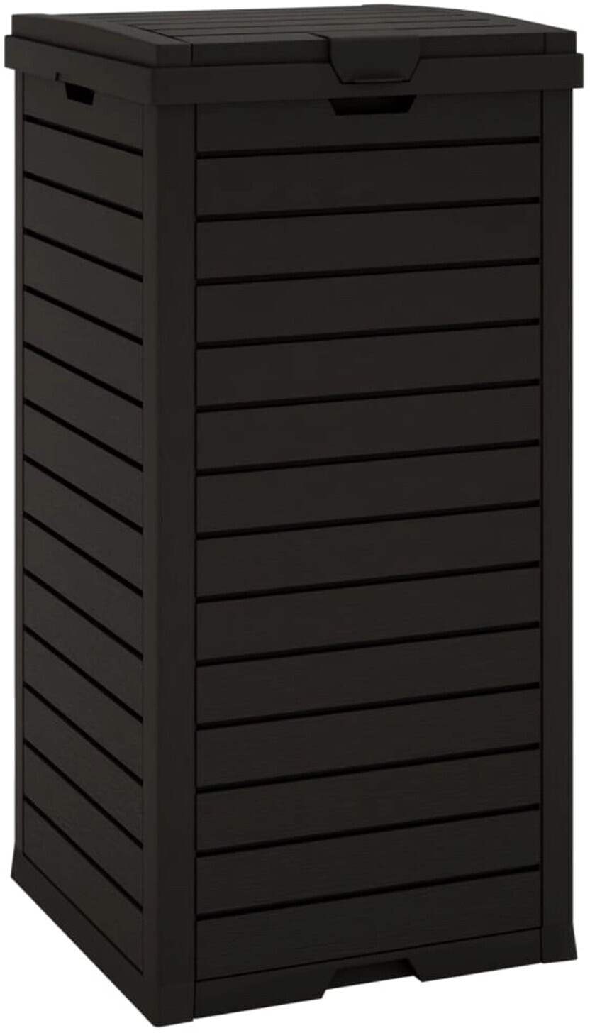 vidaXL Outdoor waste bin 118 litres 41 x 41 x 86 cm polypropylene black (1669281)