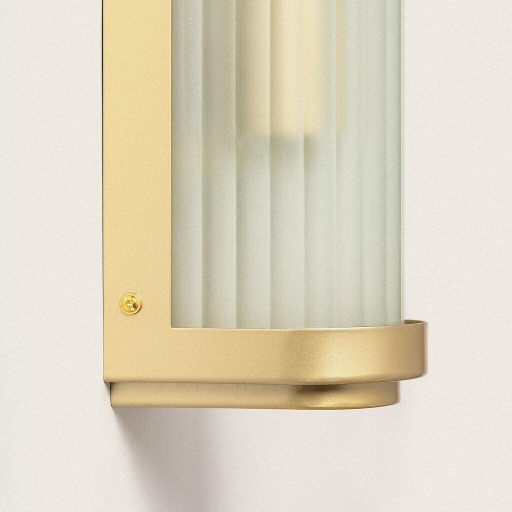efectoLED Outdoor wall light glass Peridot gold