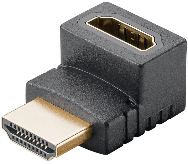 Goobay 65744 - Adapter, HDMI Stecker auf Buchse, 8K 60 Hz, 90° vertikal