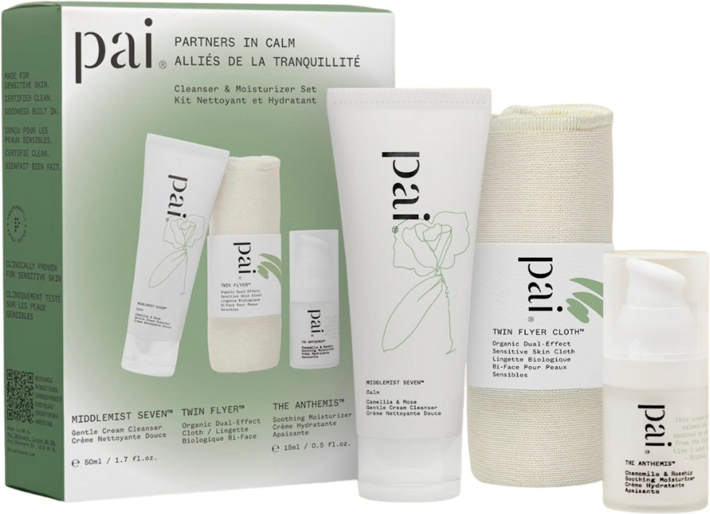 Pai Skincare Partners In Calm Cleanser & Moisturizer Set