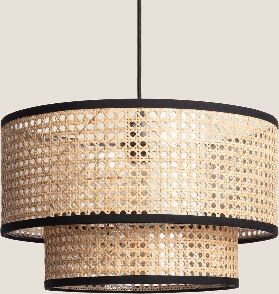 LEDKIA LIGHTING Pendelleuchte Rattan Huela Doppio