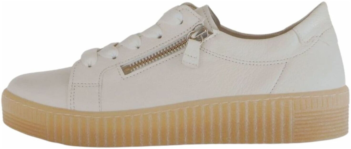 Gabor 73.334.12 Sneakers Donna - Basse In Vernice Con Cerniera E Lacci - Tacco 3,5 Cm - Larghezza Normale