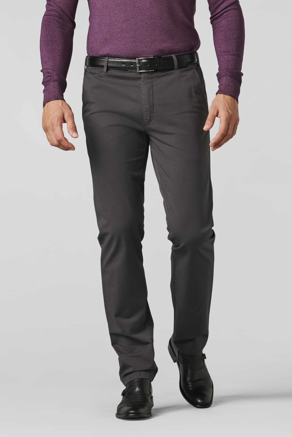 Meyer Hosen Regular Chino anthracite (9-316)