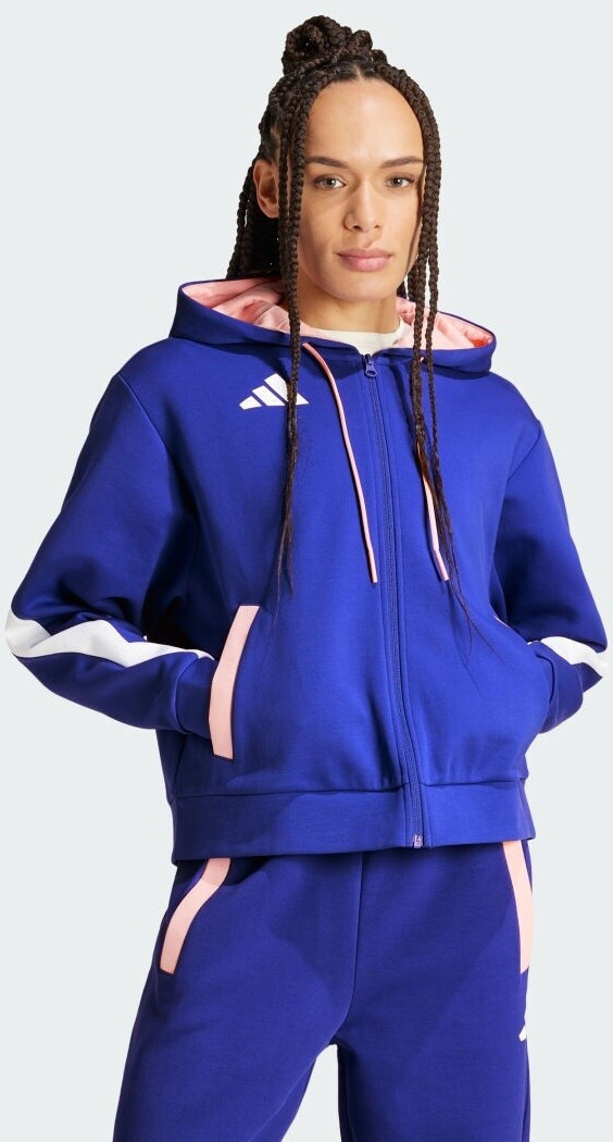 Adidas Team France Hooded Jacket Semi Lucid Blue (IS5091)