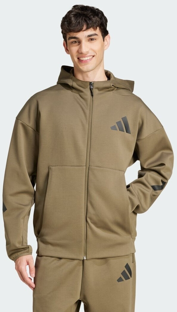Adidas New Z.N.E. Zip Hoodie Olive Strata (JD2910)