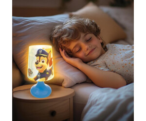 Lexibook, Paw Patrol, Chase Night Light Alarm Clock, Sounds and Melodies, LCD Backlit Screen, Luminous, Snooze, Blue, RL800PA