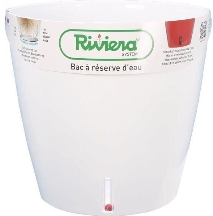 RiViERA Bac à réserve d'eau rond 36 x 33 cm