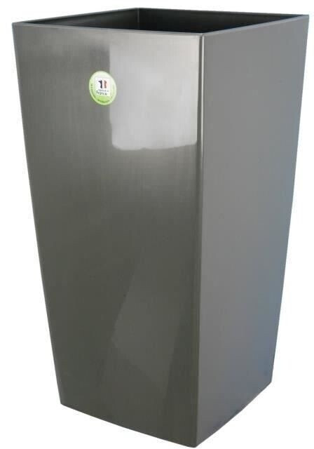 RiViERA Pot de fleurs carré Nuance 38 x 38 x 69 cm gris pailleté