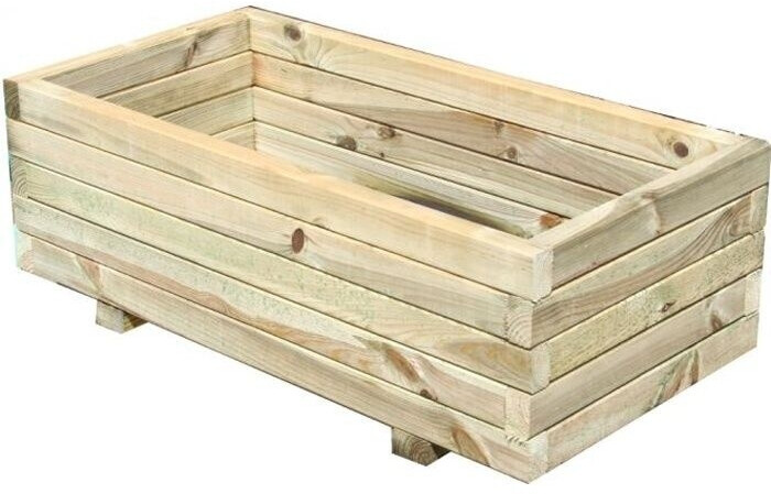 Primo Jardinière rectangulaire en bois Primo 80 - 60 L marron