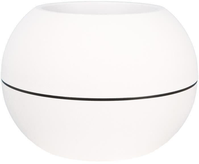RiViERA Bac à fleurs rond Granit Boule 40 cm blanc