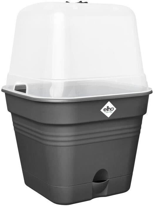 Elho Pot de culture carré Green Basics 35 cm noir