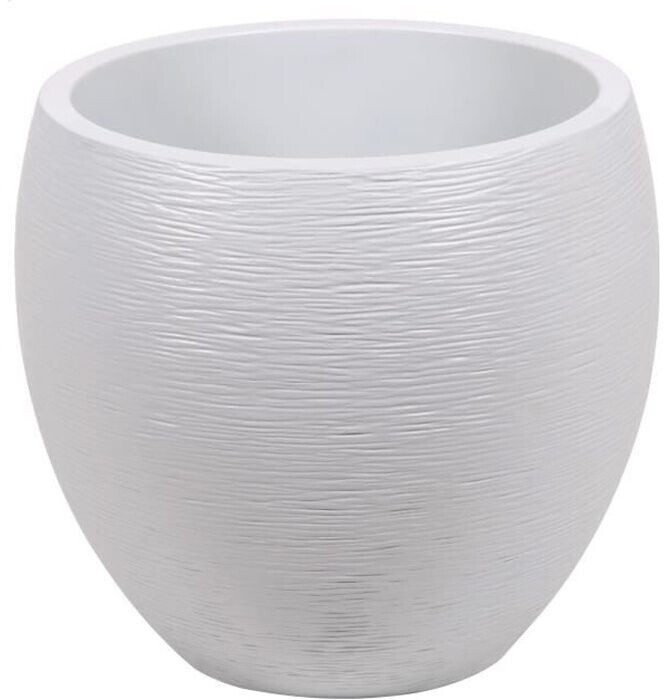 EDA Pot rond Graphit 50 cm blanc cérusé