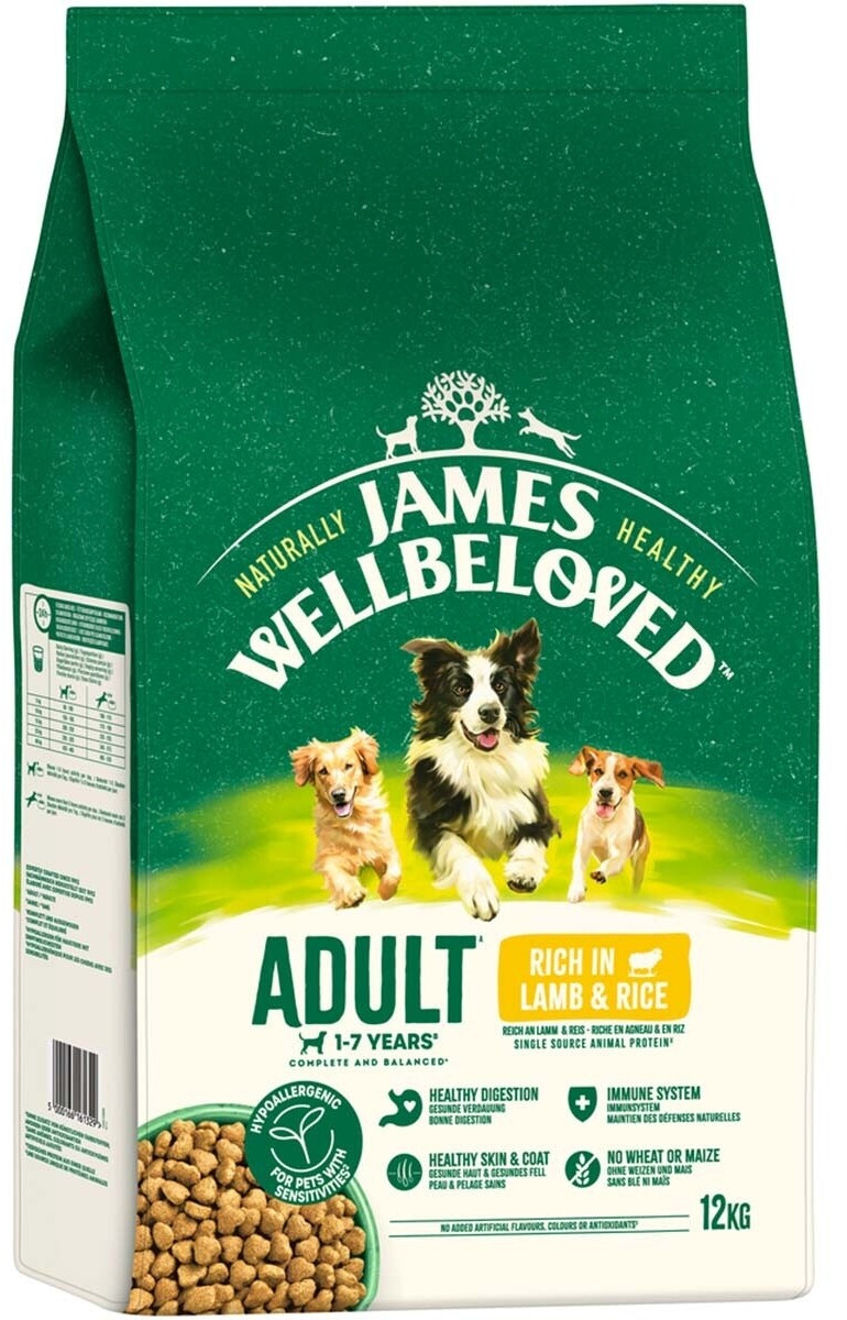 James Wellbeloved Adult Lamb & Rice Dry Dog Food 12kg
