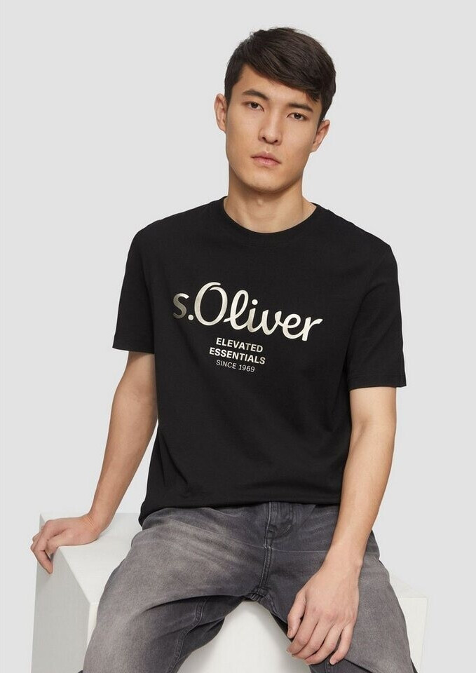 S.Oliver Herren T-Shirt Mit Frontprint – Regular Fit, Kurzarm, Aus Baumwolle