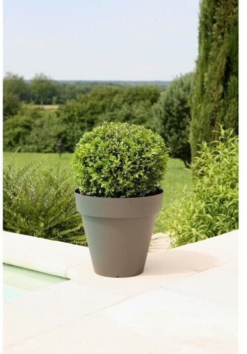 RiViERA Pot de fleurs Soleilla rond 60 x 53,6 cm gris pailleté