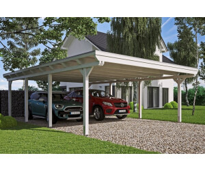 Skan Holz Doppelcarport Emsland 613x846 cm 223 cm Einfahrtshöhe versch. Farben weiß