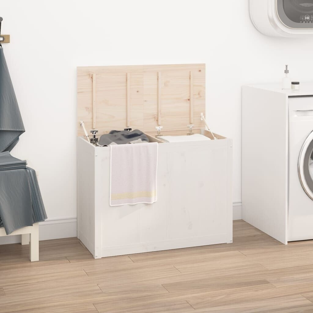 vidaXL Laundry chest 44x44x66 cm solid pine wood
