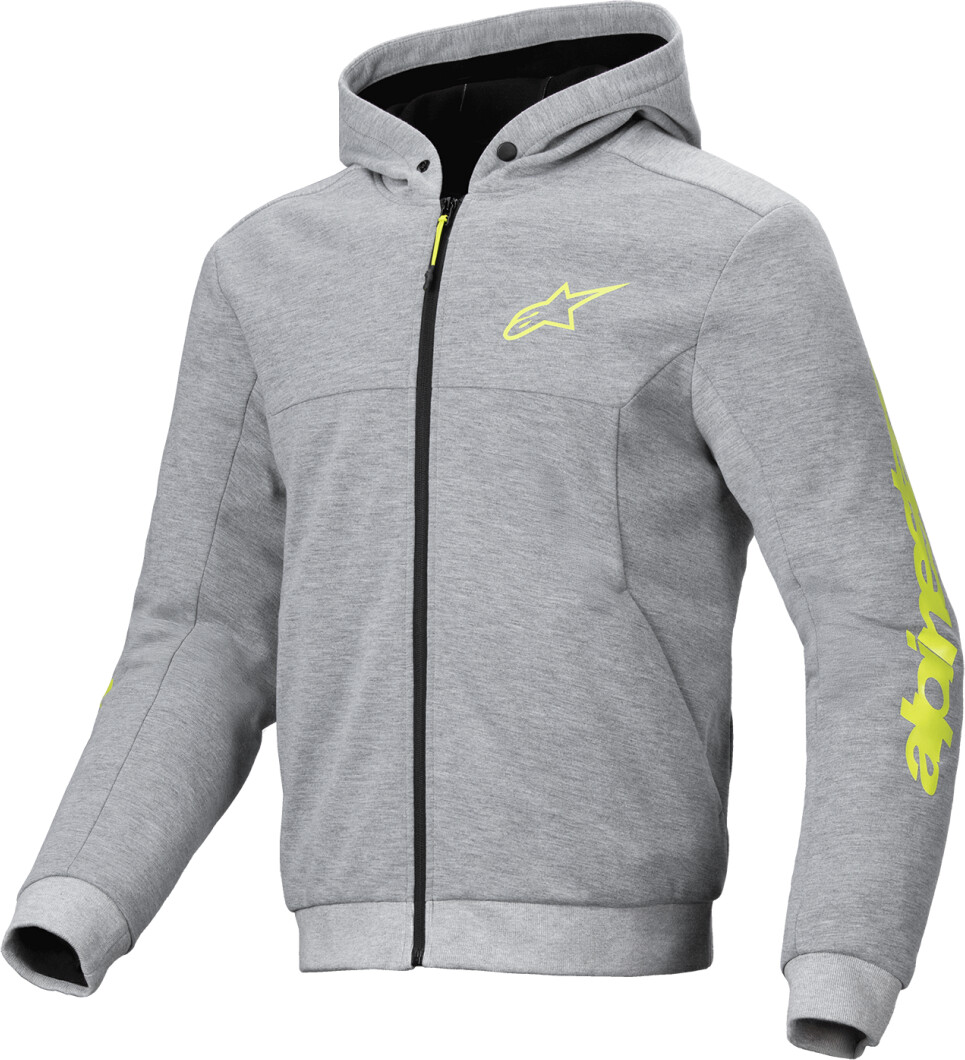 Alpinestars Chrome V2 Sport Hoodie grey heather/fluo yellow