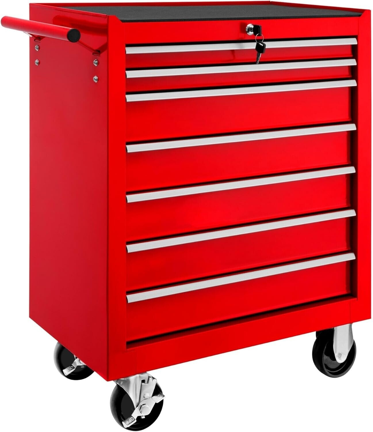 TecTake Servante d'atelier professionnelle 7 tiroirs rouge