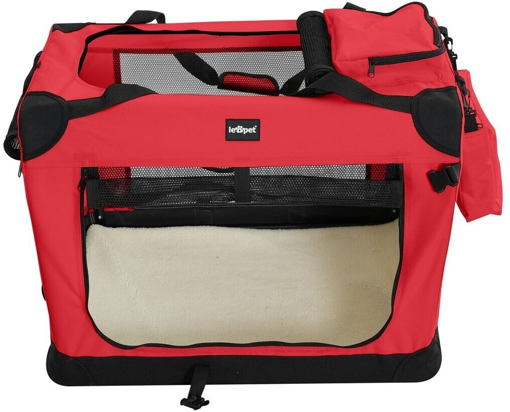 Leopet Caisse de transport pour chien XXL Red
