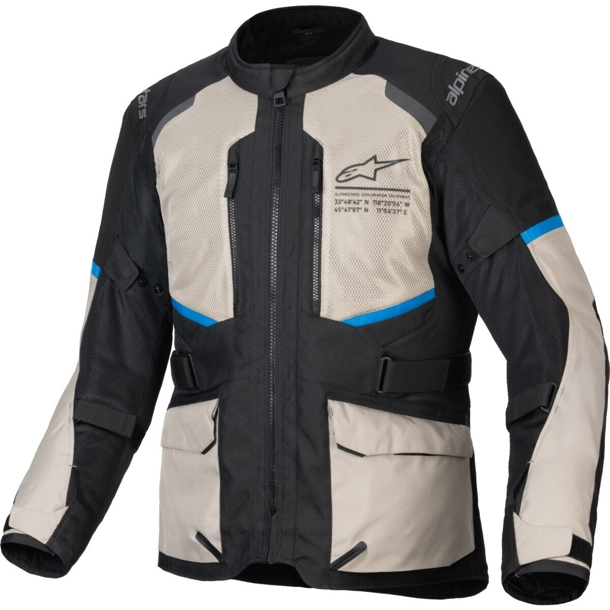 Alpinestars Blouson Andes Air Drystar noir/gris/bleu