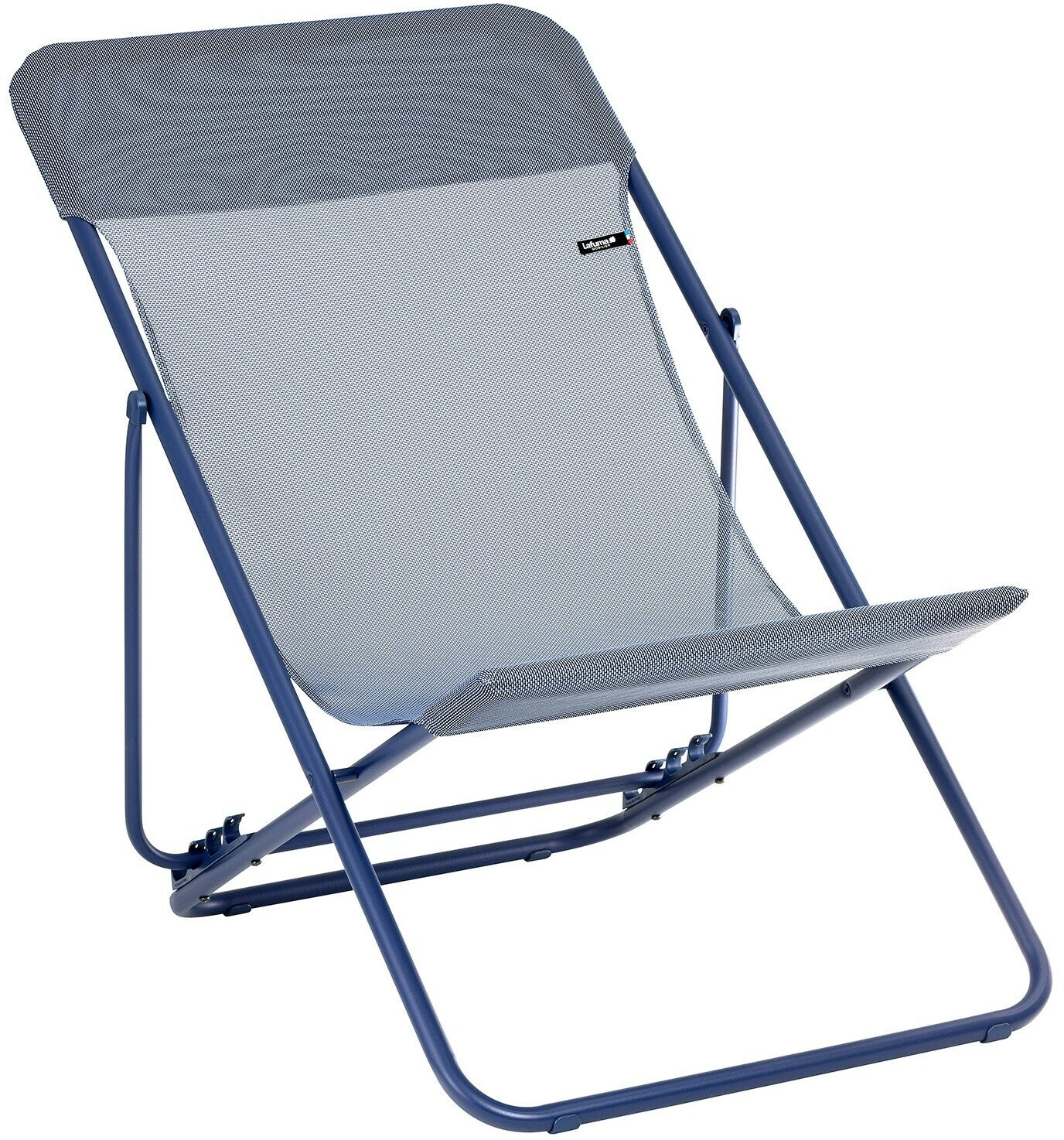 Lafuma Maxi Transat Deck Chair Steel/Batyline (LFM5170) indigo