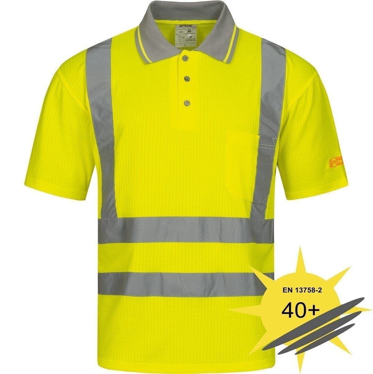 Safestyle Warning protection Polo-Shirt DIEGO mit Reflexstreifen yellow yellow
