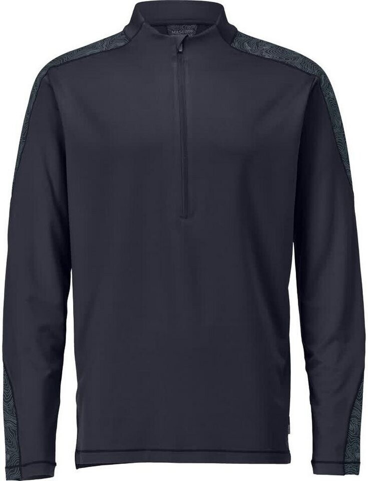 Mascot Workwear Zip-Longsleeveshirt 22681-618 Customizedchwarzblue