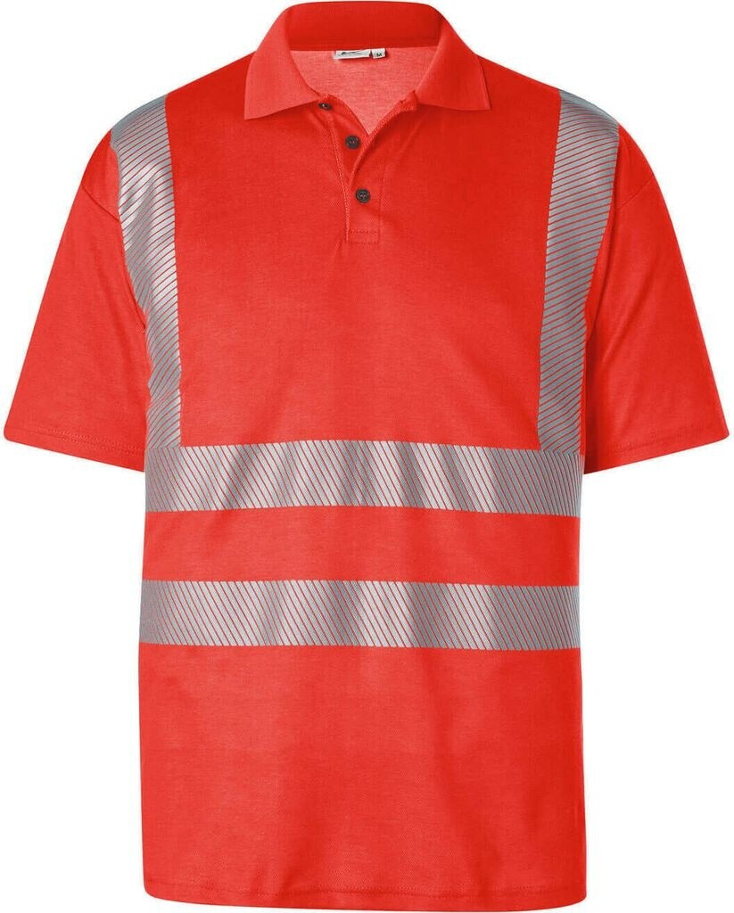 Kübler Warning protection Poloshirt 180g/m² REFLECTIQ UV-protection warnred