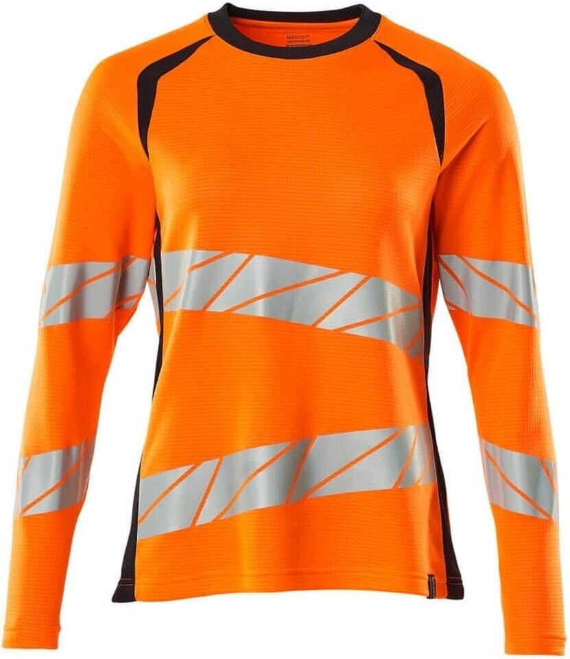 Mascot Workwear Lady Warning protection Longsleeveshirt ACCELERATEAFE UV-protection orange/blackblue