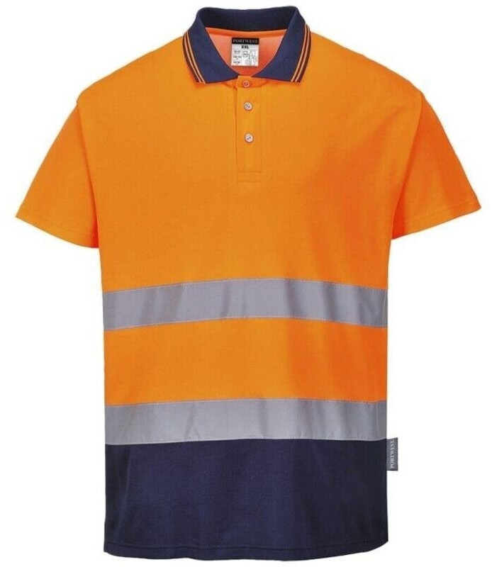 Portwest Warning protection Polo-Shirt S174 Komfort orange/marine