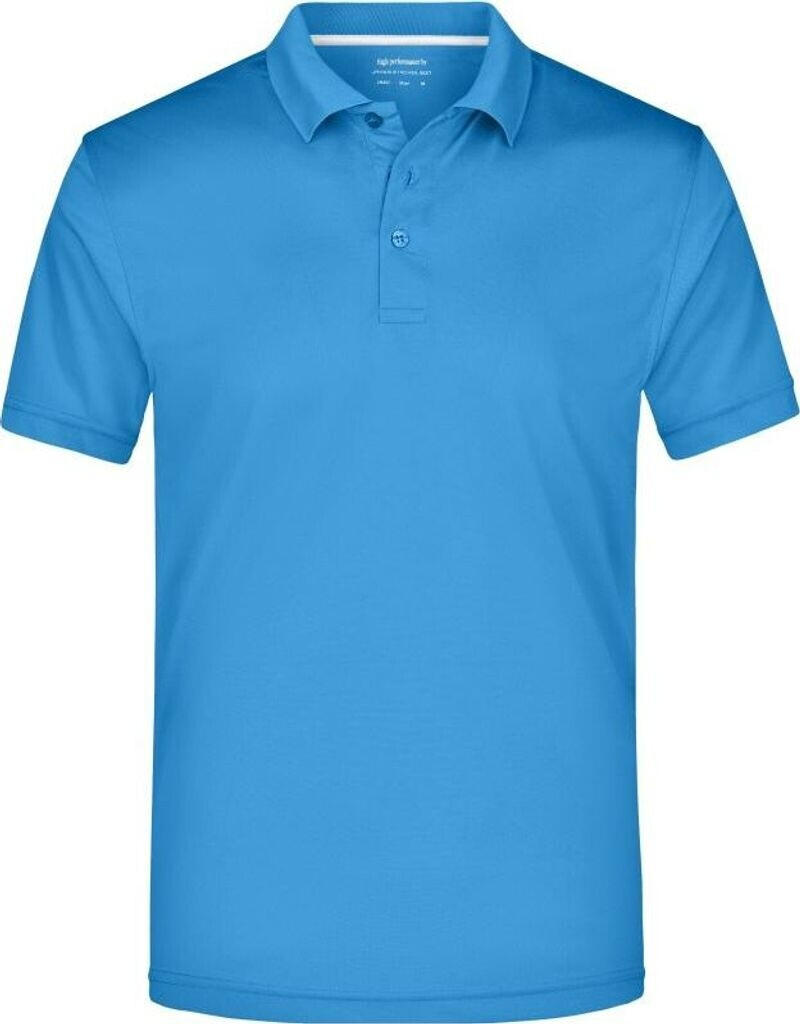 James & Nicholson Herren Polo-Shirt High Performance JN401 azur