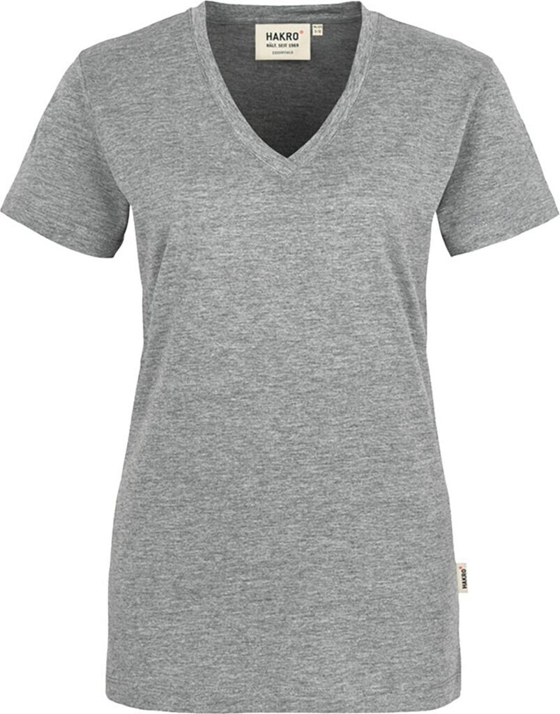 Hakro Lady T-Shirt Classic V-Ausschnitt 126 grey