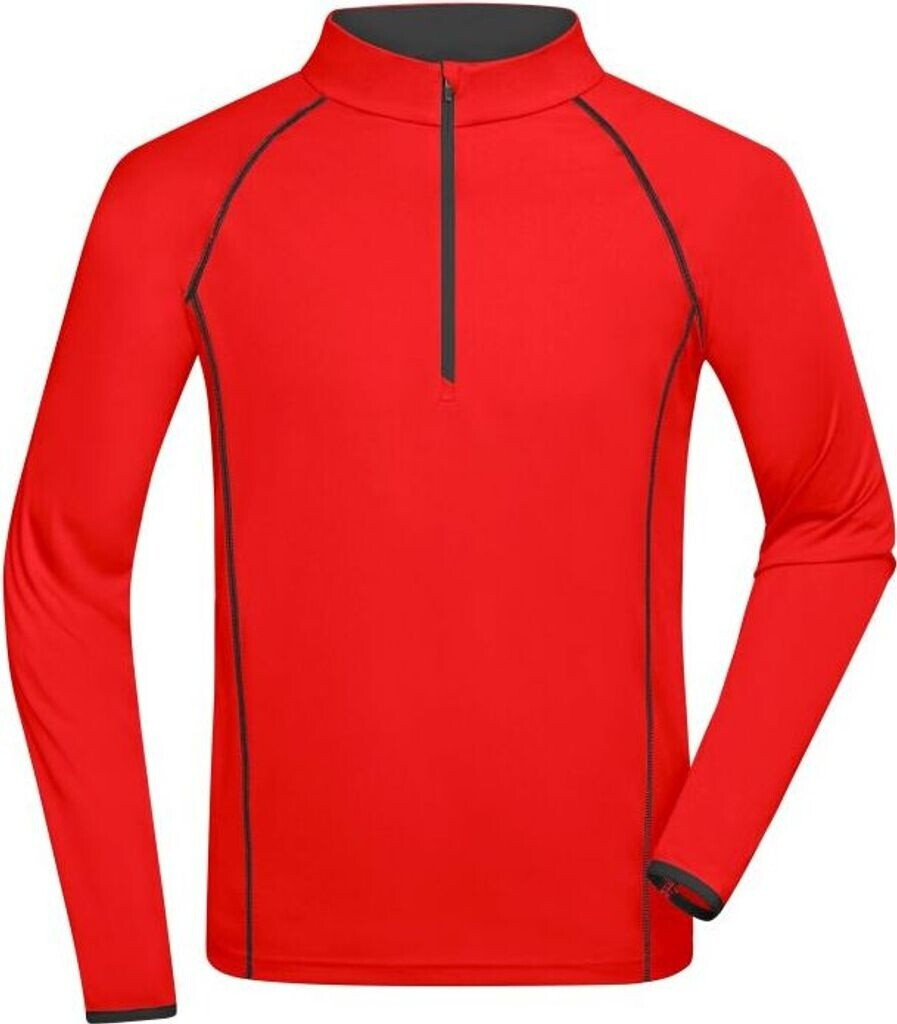 James & Nicholson Herren Langarmshirt – Atmungsaktiv, Schnelltrocknend & Mit Reflektierenden Details